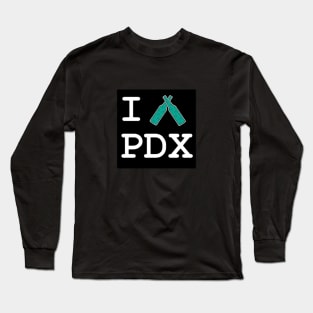 I Heart PDX (Cheers) Long Sleeve T-Shirt